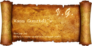 Vass Gusztáv névjegykártya