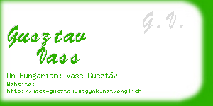 gusztav vass business card