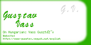 gusztav vass business card